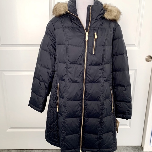 Michael Kors Down Puffer Jacket In Navy 